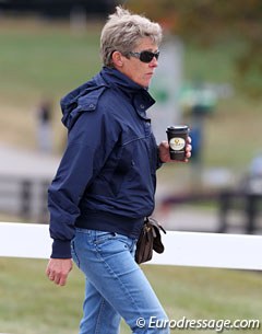 Kyra Kyrklund on her way to train a student at the 2010 World Equestrian Games :: Photo © Astrid Appels