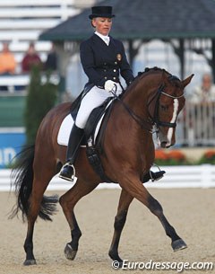 More history was written: for the first time a Norwegian team participated at WEG. Here you see Cathrine Rasmussen on Orlando. This pair lives in Denmark and is trained by Andreas Helgstrand