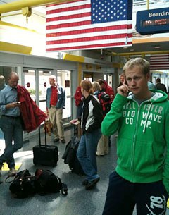 Matthias Alexander Rath and the German team in the airport for the flight to WEG