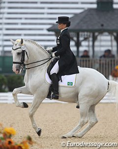 The youngest competitor at WEG is the Brazilian Luiza Tavares de Almeida on Samba