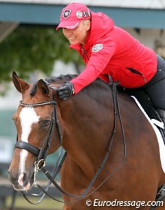 Anne van Olst gives her "Mr Clearwater" a pat