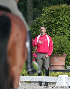 Robert Dover training the Canadian WEG Squad at Jewel Court Stud in Belgium :: Photo © Astrid Appels