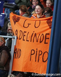Fan rooting for Adelinde Cornelissen