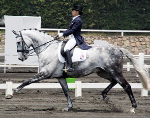 Bernadette Pujals and Heslegards Rolex at the Pan Am trial in Ajuco, Mexico :: Photo © Omar Zayrik