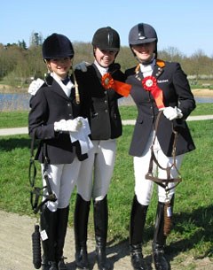 The top three of the 2011 Imperial Riding Cup Qualifier in Assen: Febe van Zwambagt, Sanne Vos, Dana van Lierop