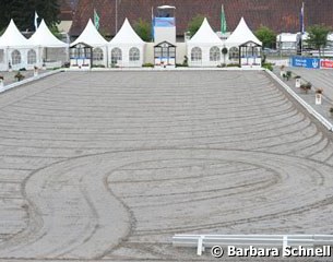 It poured on Saturday and Sunday at the 2011 German Championships and the footing became muddy