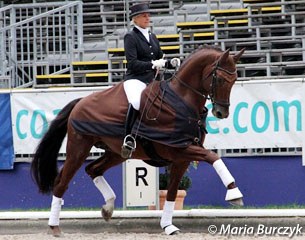 Uta Gräf on Damon Jerome H at the 2011 Bundeschampionate