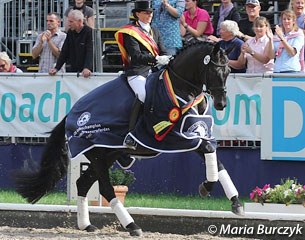 Ines Westendarp on the 2011 Bundeschampion Furstenball