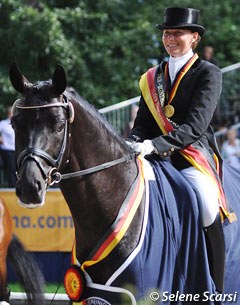 Ines Westendarp and Furstenball win the 2011 Bundeschampionate :: Photo © Selene Scarsi