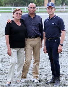 Mariette Withages, Hamoud Fouad and Michele Toldo at the dressage seminar in Caselle, Italy