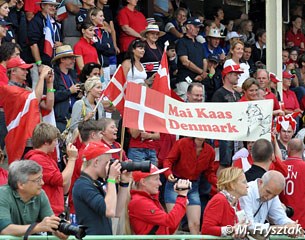 Proud Danish parents and fans in the stands