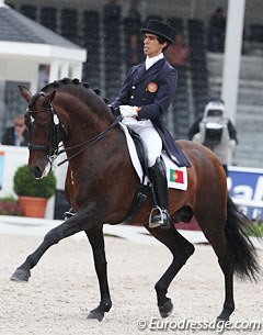 Portuguese duo Gonçalo Carvalho and Christine Jacoberger's Lusitano stallion Rubi
