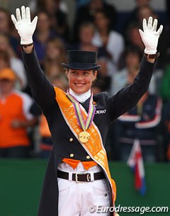 Adelinde Cornelissen waves to the crowds