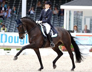 Swedish amateur Grand Prix rider Cecilia Dorselius on the talented Westfalian Lennox (by Laurentianer x Florestan). This pair could easily have scored much higher for their lovely test