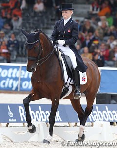 One of the most surprising combinations in the Grand Prix: Siril Helljesen on Dorina (by Don Schufro). They were on the rise the entire season, but it all fell into place in Rotterdam. They scored a whopping 71.261%