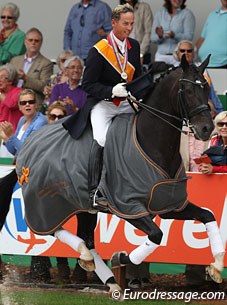 Carl Hester and Uthopia flying high - four feet off the ground