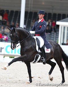 Carl Hester and Uthopia got seven 10s for the extended trot :: Photo © Astrid Appels