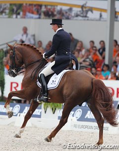 Patrik Kittel with the Dutch warmblood but Scandinavian bred stallion Scandic (by Solos Carex x Amiral)