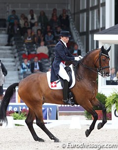 Swiss Marcela Krinke-Susmelj on her talented Danish warmblood Atterupgaards Molberg (by Michellino)