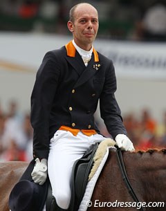 Hans Peter Minderhoud was fighting his tears when he left the arena after his final freestyle on Nadine