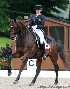 Simone Ahlers Pedersen and Cavaler at the 2011 European Young Riders Championships in Broholm, Denmark :: Photo © Astrid Appels
