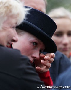 Nanna Skodborg Merrald in tears. She wanted that individual medal so badly and was so close