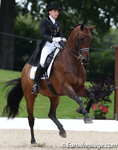 What an uphill canter!!! Lord de Nicole, ridden by Estefania Rios