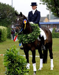 Stefanie Hein and Petit Pompidou at the 2011 Holsteiner Regional Championships :: Photo courtesy Holsteiner Verband