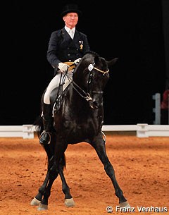 Heath Ryan and Regardez Moi at the 2011 Equitana Equestrian Grand Final Dressage :: Photo © Franz Venhaus