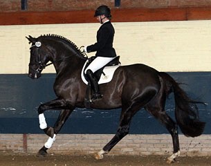 Jana Freund and Aaron at the 2011 NRPS Stallion Licensing :: Photo © Sandra Nieuwendijk