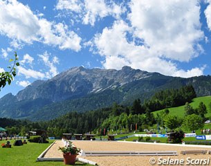 The beautiful Schindlhof arena in the Austrian alps