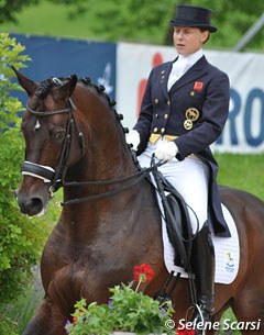 Emma Hindle made her come back with the 18-year old Hanoverian stallion Lancet