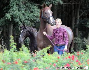 Hedda Droege with broodmare Rovana