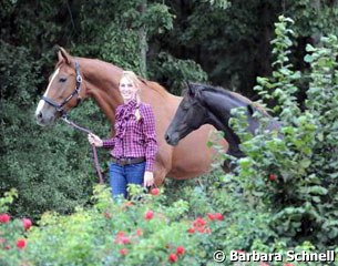 Hedda Droege with broodmare Follina