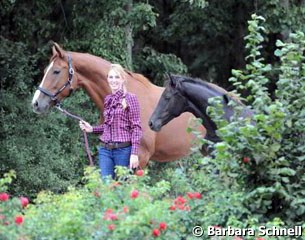 Hedda Droege with broodmare Follina