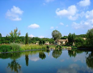 The lake on the property