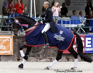 Steffen Peters and Ravel win the 2011 U.S. Grand Prix Championship :: Photo © Sue Stickle