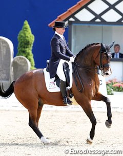 Danish born Brit Henriette Andersen on Danish warmblood Louis d'Or (by Heslegards Louis)