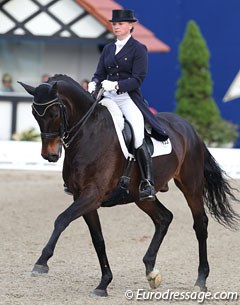 25-year old Geertje Hesse was the youngster competitor in the Championships. She rode the youngest horse in the field: the 9-year old Salazar (by Sunny Boy x Werther)