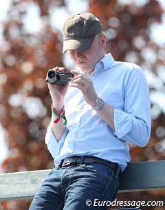 Nathalie zu Sayn-Wittgenstein's husband Alexander Johannsmann videoing her ride