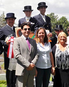 Prix St Georges Prize Giving Ceremony: Antonio Rivera, Bernadette Pujals, Omar Zayrik. Judges Raphael Saleh and Natalie Lamping in front