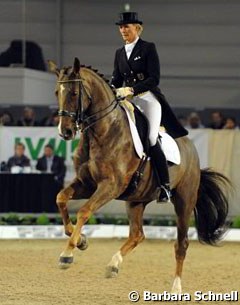 Brigitte Wittig and Blind Date (by Breitling) won the Short Grand Prix. It was the mare's debut at the highest level.