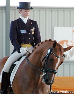 Alexis Hellyer and Waca were the winners of the Prix St Georges at the 2011 CDI Orange :: Photo © Venhaus