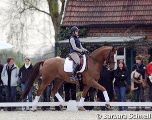 Anabel Balkenhol and Dablino gave a demonstration in the outdoor school