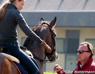 Dolf Dietram Keller coaching his daughter Kathleen