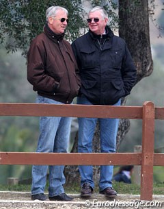 Jan Bemelmans and Johann Hinnemann chatting near the show ring