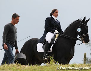 Marta Pena Montaner and Troyano head back to the barn after their ride