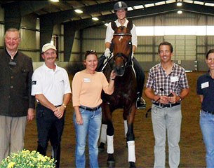 Conrad Schumacher, Bill Warren, Nancy Later Lavoie, Ariel Matisse and Evita, Bill McMullin and Susan Tuller at the Conrad Schumacher clinic in September 2011