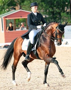 Vidauban show organizer Bernadette Brune on her Grand Prix horse Valeron (by Sandro Hit)