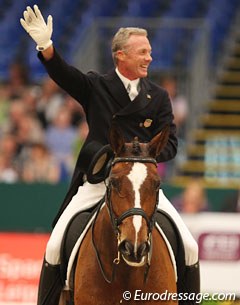 Jan Ebeling was all smiles after his ride on Rafalca